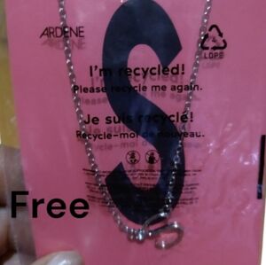 Free With Purchase Silver Chic initial necklace, Letter S necklace, initial S